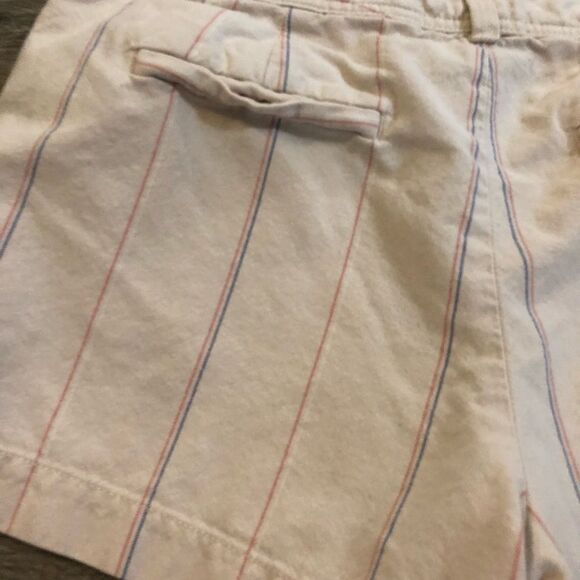 Women's Gap City Short Tan with Red & Blue Stripes - Picture 7 of 9